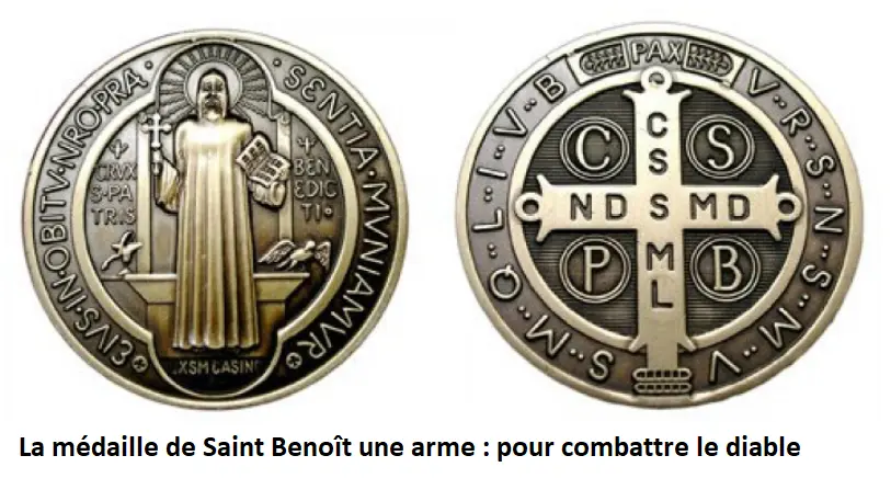 Illustration de la médaille de Saint Benoît